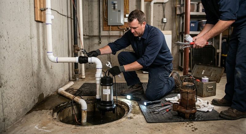 Sump Pump Relocation in Framingham, MA